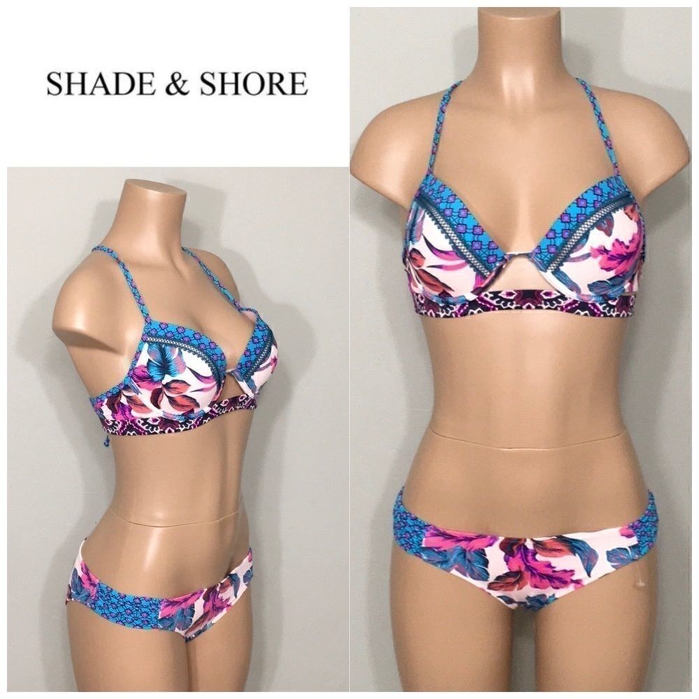 Tropical and Tile print bikini. NWOT
